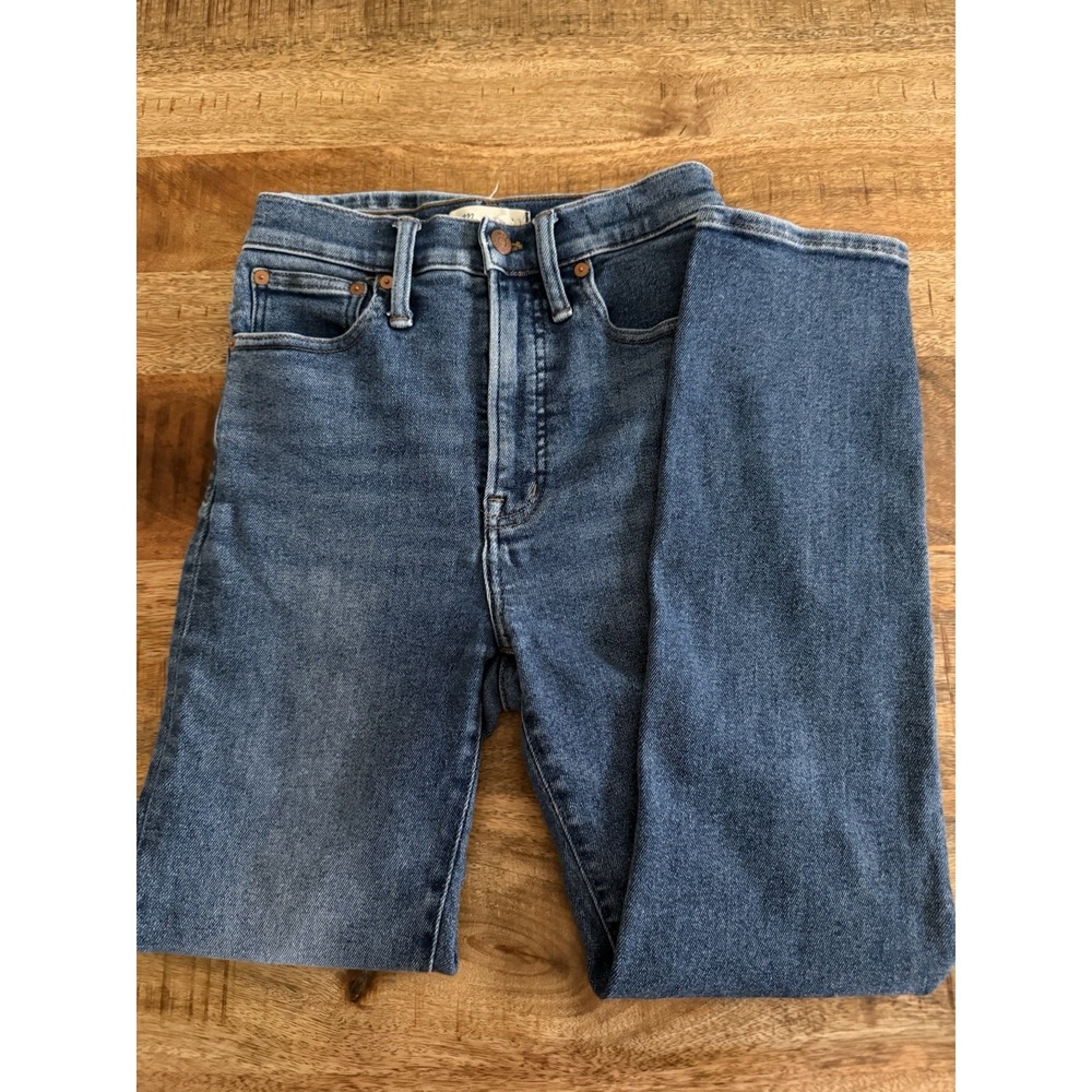 Madewell Perfect Vintage Jean Womens 25 Blue High Rise Straight Leg Denim